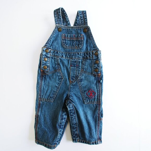 Cherokee Baby Bear Crossing Denim Overalls size 3-6 Months - Picture 11 of 14